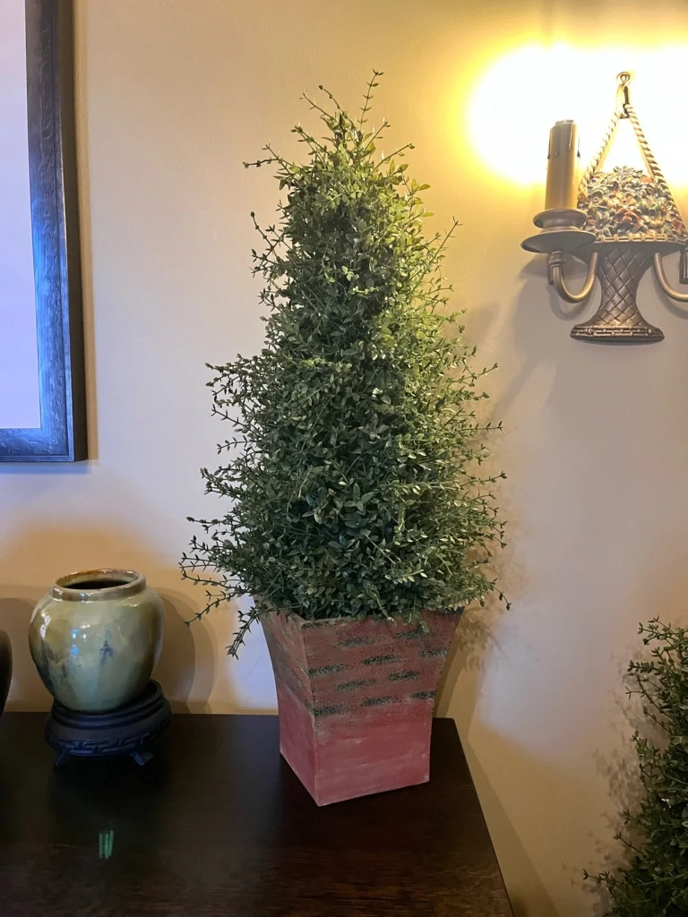 Artificial Boxwood Topiary Cone Shape 25